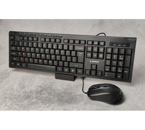 Комплект проводной клавиатуры + мышь Gembird KBS-UM-03-UA (USB) Black NEW