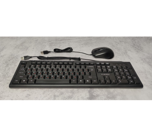 Комплект проводной клавиатуры + мышь Gembird KBS-UM-03-UA (USB) Black NEW
