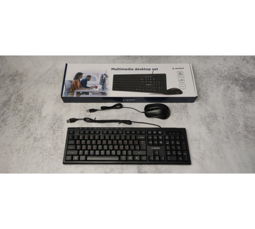 Комплект проводной клавиатуры + мышь Gembird KBS-UM-03-UA (USB) Black NEW