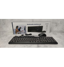 Комплект проводной клавиатуры + мышь Gembird KBS-UM-03-UA (USB) Black NEW