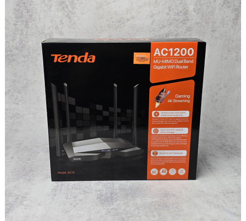 Wi-Fi Роутер Tenda AC10 (AC1200) 4 антенны Black NEW Новый