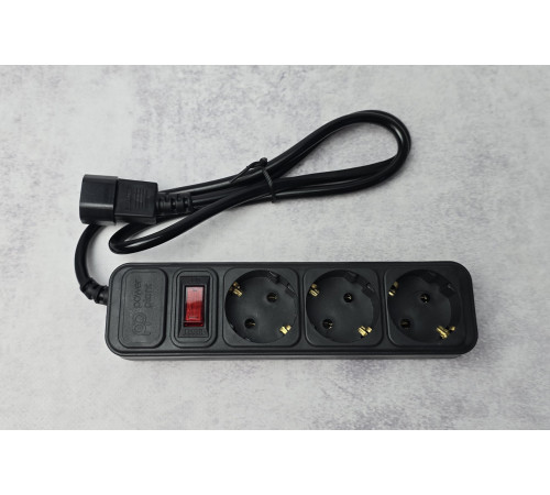 Сетевой фильтр PowerPlant с кабелем для ИБП 1 м Black NEW Новый