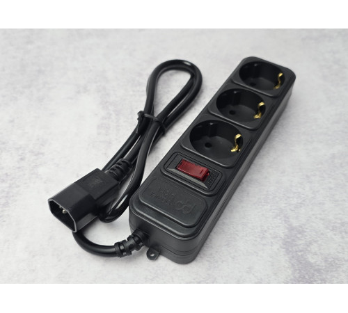 Сетевой фильтр PowerPlant с кабелем для ИБП 1 м Black NEW Новый