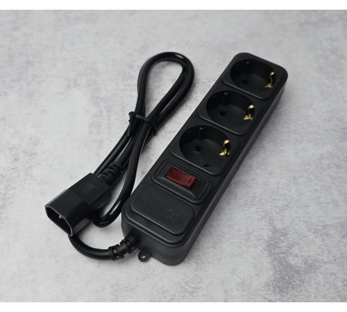 Сетевой фильтр PowerPlant с кабелем для ИБП 1 м Black NEW Новый