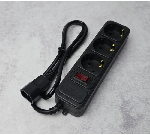 Сетевой фильтр PowerPlant с кабелем для ИБП 1 м Black NEW Новый