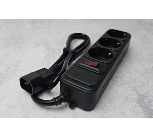 Сетевой фильтр PowerPlant с кабелем для ИБП 1 м Black NEW Новый