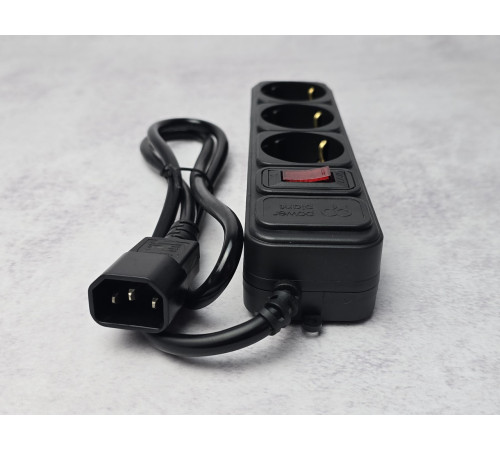 Сетевой фильтр PowerPlant с кабелем для ИБП 1 м Black NEW Новый