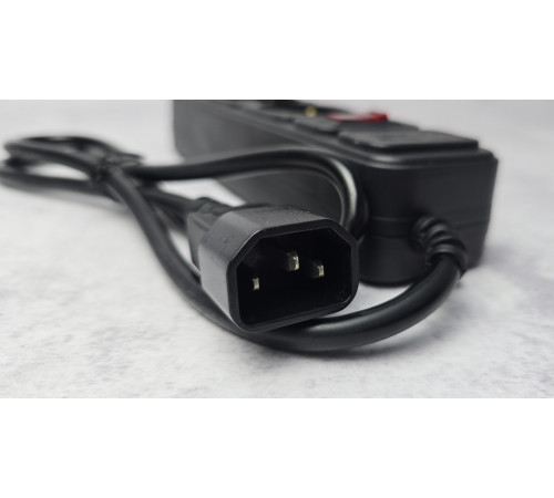 Сетевой фильтр PowerPlant с кабелем для ИБП 1 м Black NEW Новый