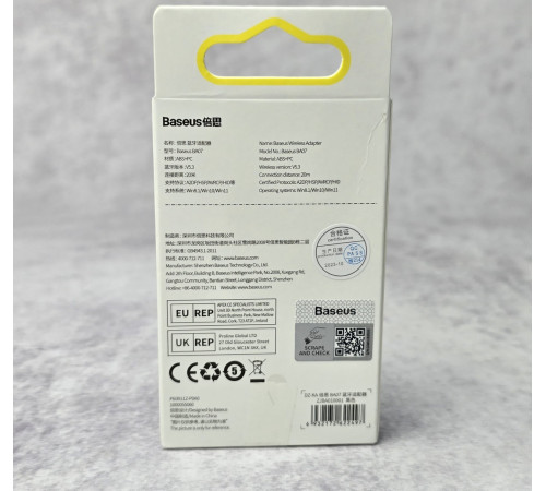 BlueTooth адаптер Baseus BA07 Black NEW Новый