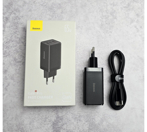 Сетевое зарядное устройство Baseus GaN5Pro65W Black NEW Новый