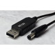 Кабель питания к роутеру от повербанка (USB to 12V) 1 м Black NEW