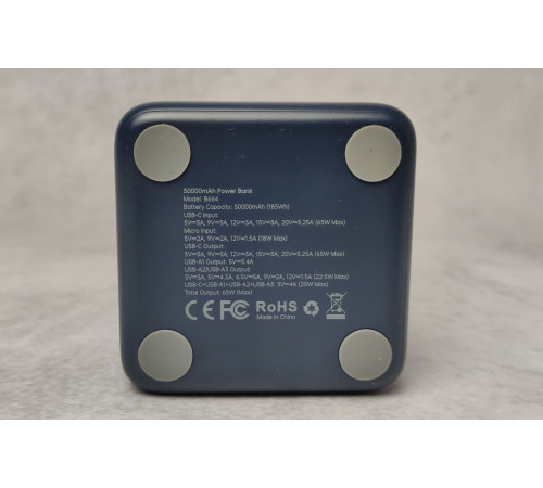 Павербанк PowerBank Choetech B664 50000mAh PD+QC 65W Black (B664) Новый NEW