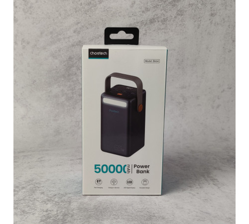 Павербанк PowerBank Choetech B664 50000mAh PD+QC 65W Black (B664) Новый NEW