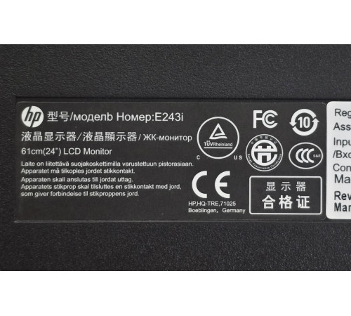 Монитор безрамочный 24" HP e243i 1920x1200 16:10 IPS WLED