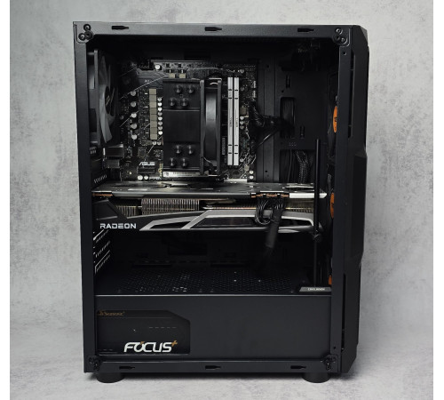 Игровой ПК компьютер Radeon RX6800 Ryzen 5 7500F 32GB DDR5 NVME 1Tb NVME SSD M.2 SeaSonic 850W Black NEW