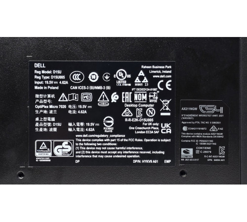 Компьютер ПК Dell 7020 Micro i7-14700t 20 ядер 16Gb DDR5 512Gb NVMe SSD M.2 + клавиатура + мышь Новый NEW