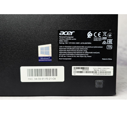 Компьютер ПК Acer Veriton x2640g SFF i3-6100 8GB DDR4 128GB SSD Samsung