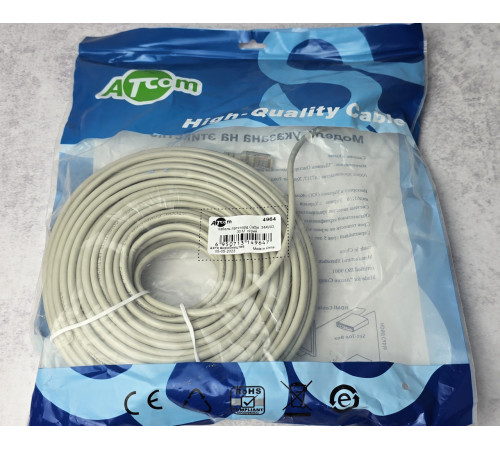 Кабель патч-корд Atcom UTP RJ45 Cat.5e 30 м (4964) Новый NEW