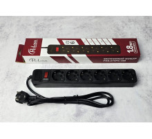 Сетевой фильтр ProLogix 1.8 м 6 розеток (PRS-075P6-18B) черный Black Новый NEW