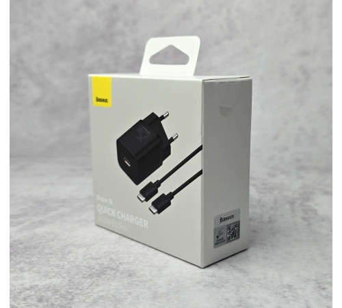 Сетевое зарядное устройство для Baseus Super Si 25W With cable Type-C черный Black Новый NEW