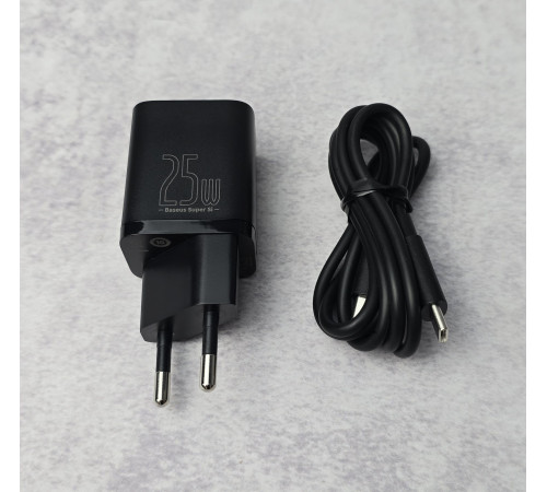 Сетевое зарядное устройство для Baseus Super Si 25W With cable Type-C черный Black Новый NEW