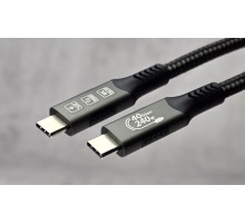 Кабель USB 4 Type-C to Type-C Thunderbolt 4 PD 240W 40 Гбит/с 1.8 м Black Новый NEW