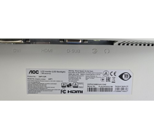 Монітор 23.8" AOC 24P1/GR IPS 1920×1080 з динаміками