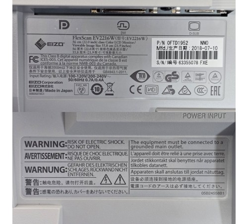 Монітор 22" EIZO FlexScan EV2216W TN 1680×1050