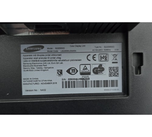 Монітор 21.5" Samsung S22E650D PLS 1920×1080